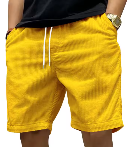 Shorts Casuales Retro Corduroy