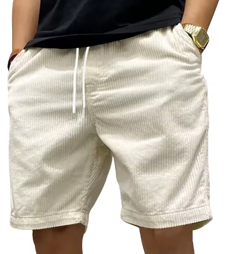 Shorts Casuales Retro Corduroy