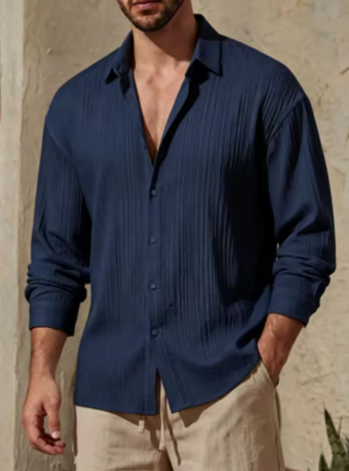 Camisa Lino Élite Plisada