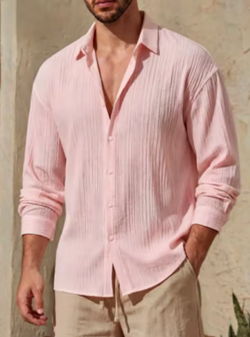 Camisa Lino Élite Plisada