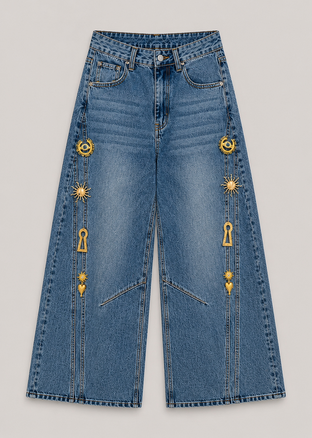 Jeans Palazzo Encanto Dorado