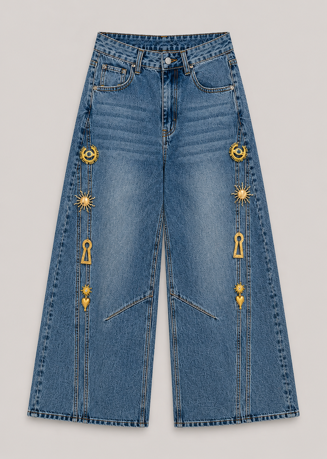 Jeans Palazzo Encanto Dorado