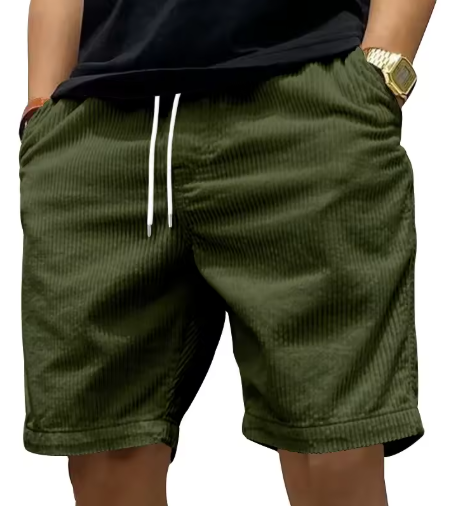 Shorts Casuales Retro Corduroy