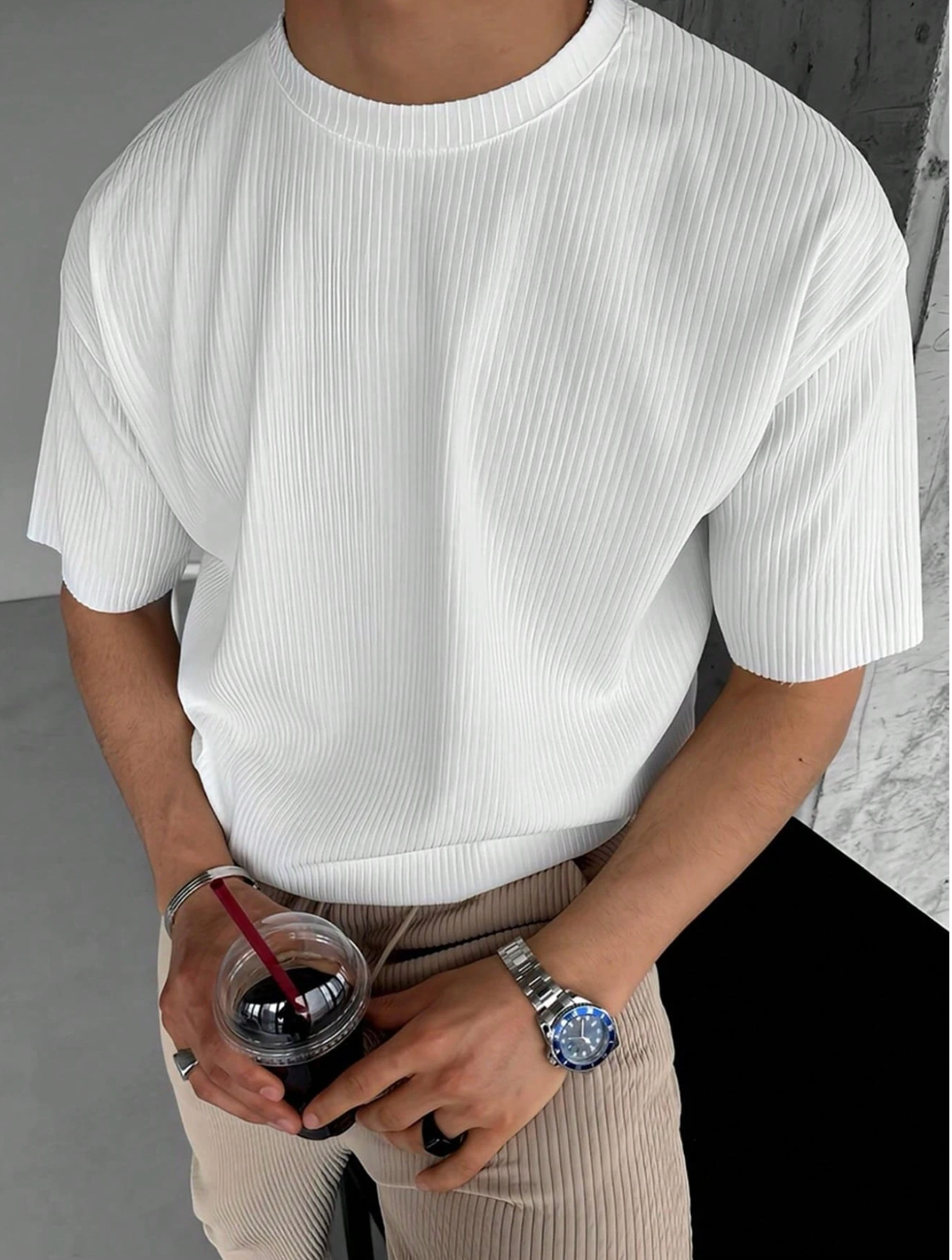 Camiseta Ribbed Essential
